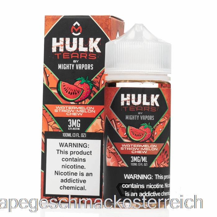 Wassermelonen-Strohmelonen-Kaubonbons – Hulk-Tränen – 100 Ml, 3 Mg Vape-Geschmack